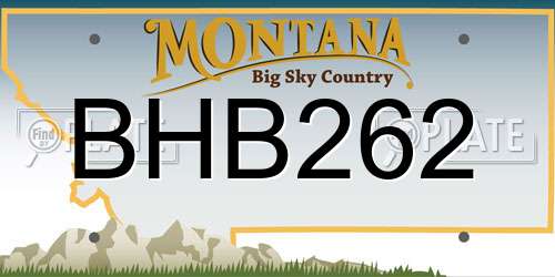 BHB262 Montana License Plate