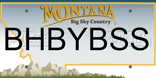 BHBYBSS Montana License Plate