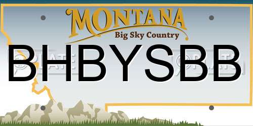 BHBYSBB Montana License Plate