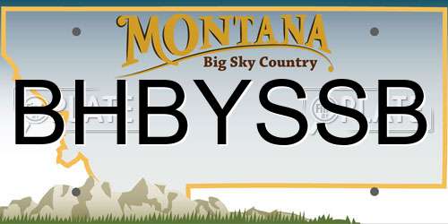 BHBYSSB Montana License Plate