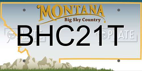 BHC21T Montana License Plate