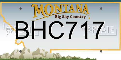 BHC717 Montana License Plate