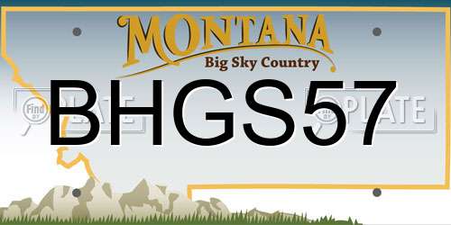 BHGS57 Montana License Plate