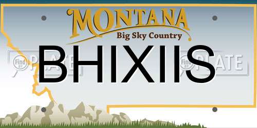 BHIXIIS Montana License Plate