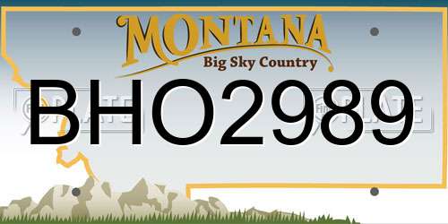 BHO2989 Montana License Plate
