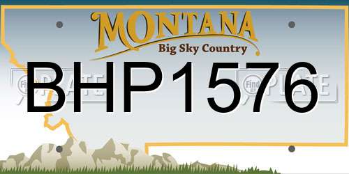 BHP1576 Montana License Plate
