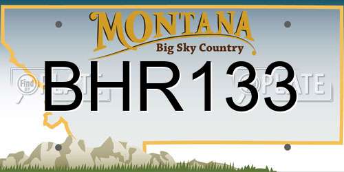BHR133 Montana License Plate
