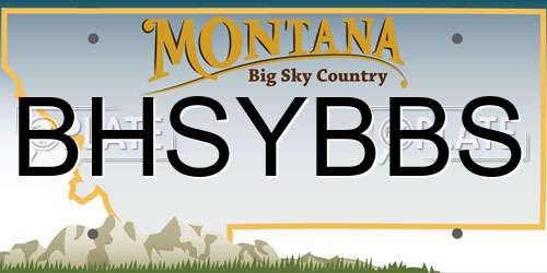 BHSYBBS Montana License Plate