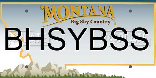 BHSYBSS Montana License Plate
