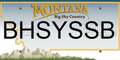 BHSYSSB Montana License Plate