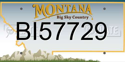 BI57729 Montana License Plate
