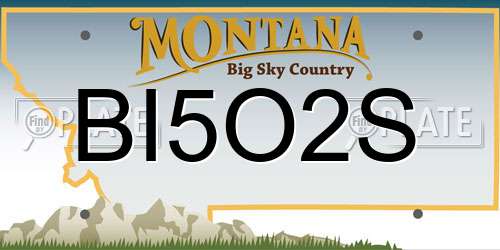 BI5O2S Montana License Plate