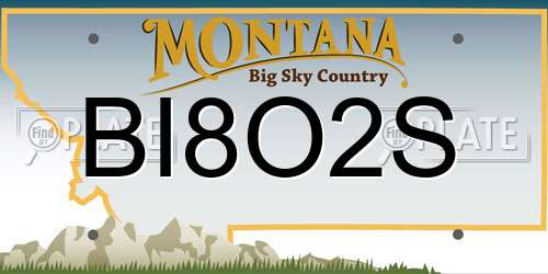 BI8O2S Montana License Plate