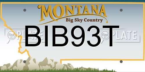 BIB93T Montana License Plate