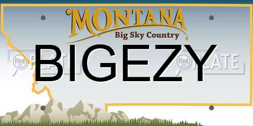 BIGEZY Montana License Plate
