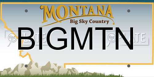 BIGMTN Montana License Plate