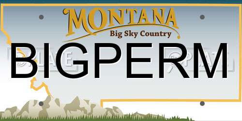 BIGPERM Montana License Plate