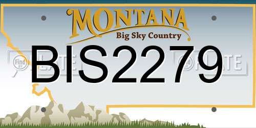 BIS2279 Montana License Plate