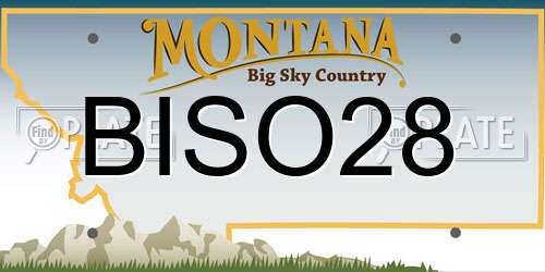 BISO28 Montana License Plate
