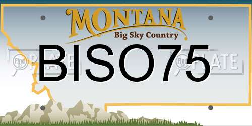 BISO75 Montana License Plate