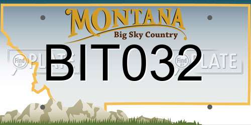 BIT032 Montana License Plate