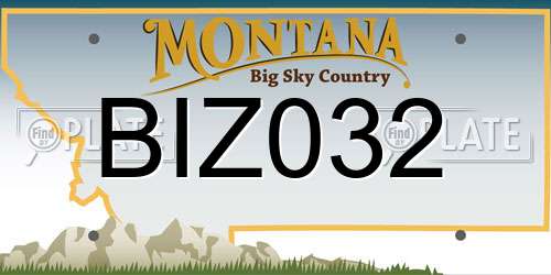 BIZ032 Montana License Plate
