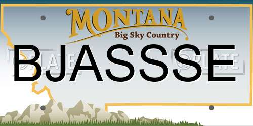 BJASSSE Montana License Plate