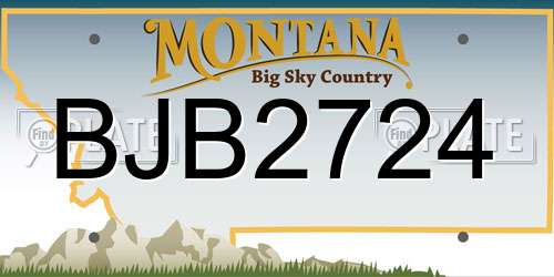 BJB2724 Montana License Plate