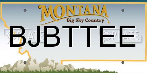 BJBTTEE Montana License Plate