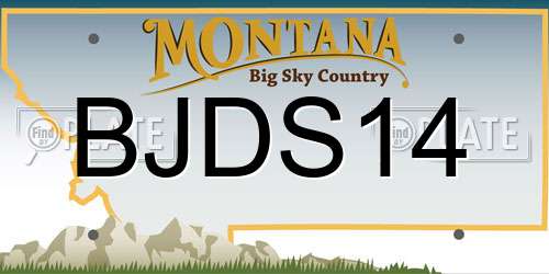BJDS14 Montana License Plate