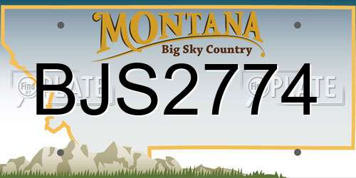 BJS2774 Montana License Plate