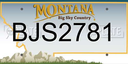 BJS2781 Montana License Plate