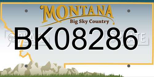 BK08286 Montana License Plate