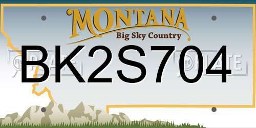 BK2S704 Montana License Plate