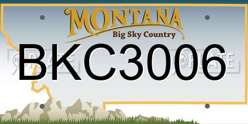 BKC3006 Montana License Plate