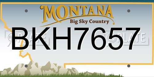 BKH7657 Montana License Plate