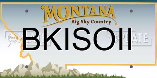 BKISOII Montana License Plate