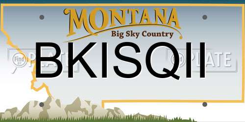BKISQII Montana License Plate