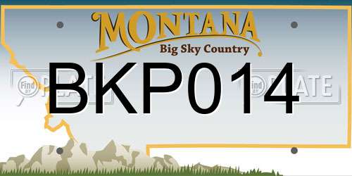 BKP014 Montana License Plate