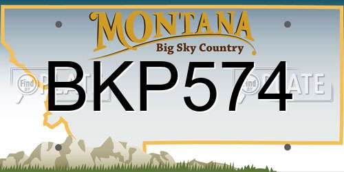 BKP574 Montana License Plate