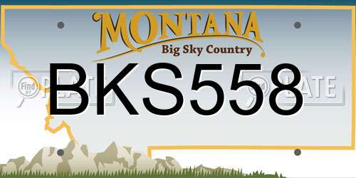 BKS558 Montana License Plate