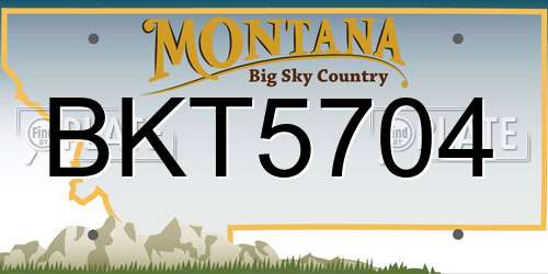 BKT5704 Montana License Plate