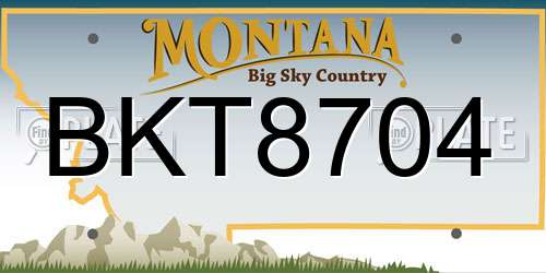 BKT8704 Montana License Plate