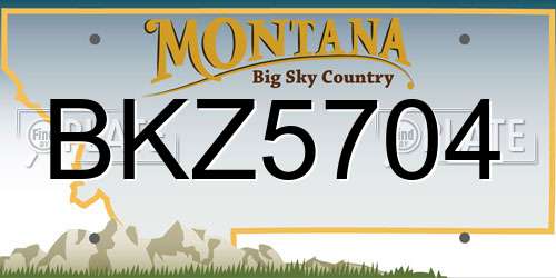 BKZ5704 Montana License Plate