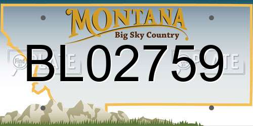 BL02759 Montana License Plate
