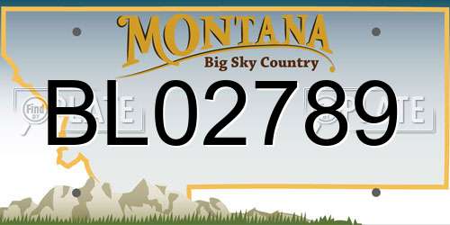 BL02789 Montana License Plate