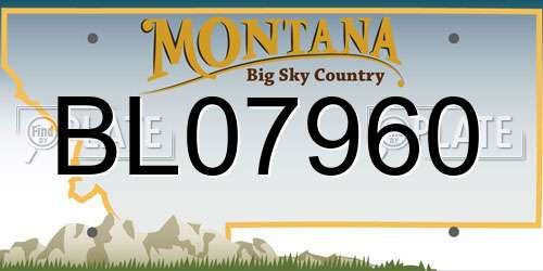 BL07960 Montana License Plate