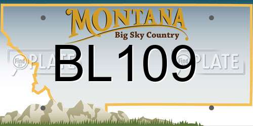 BL109 Montana License Plate