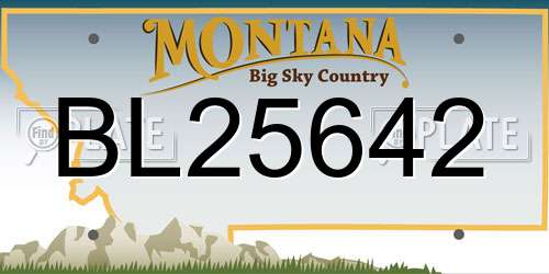 BL25642 Montana License Plate