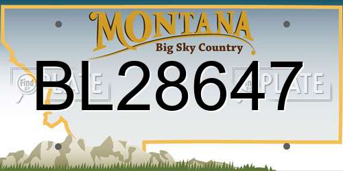 BL28647 Montana License Plate
